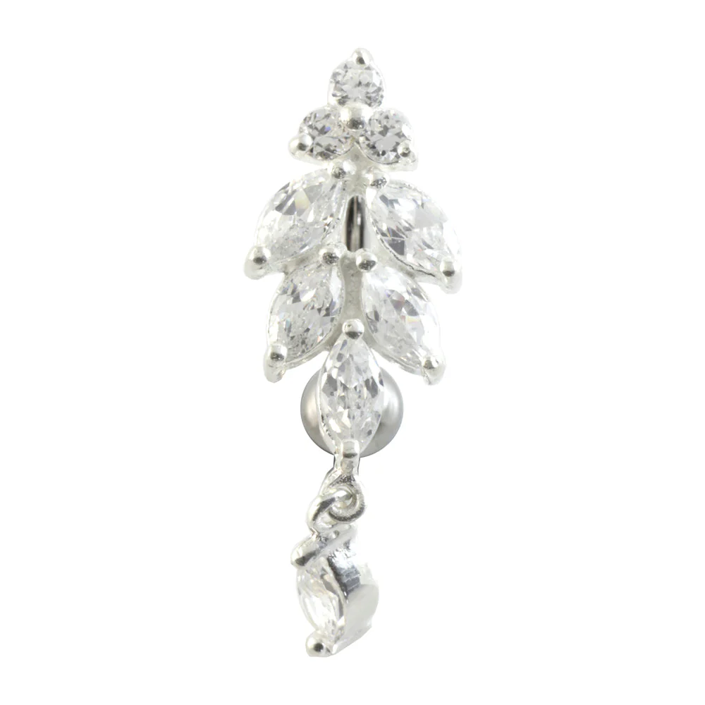 Top Drop Cluster Tail Silver & Steel Navel - Image 4