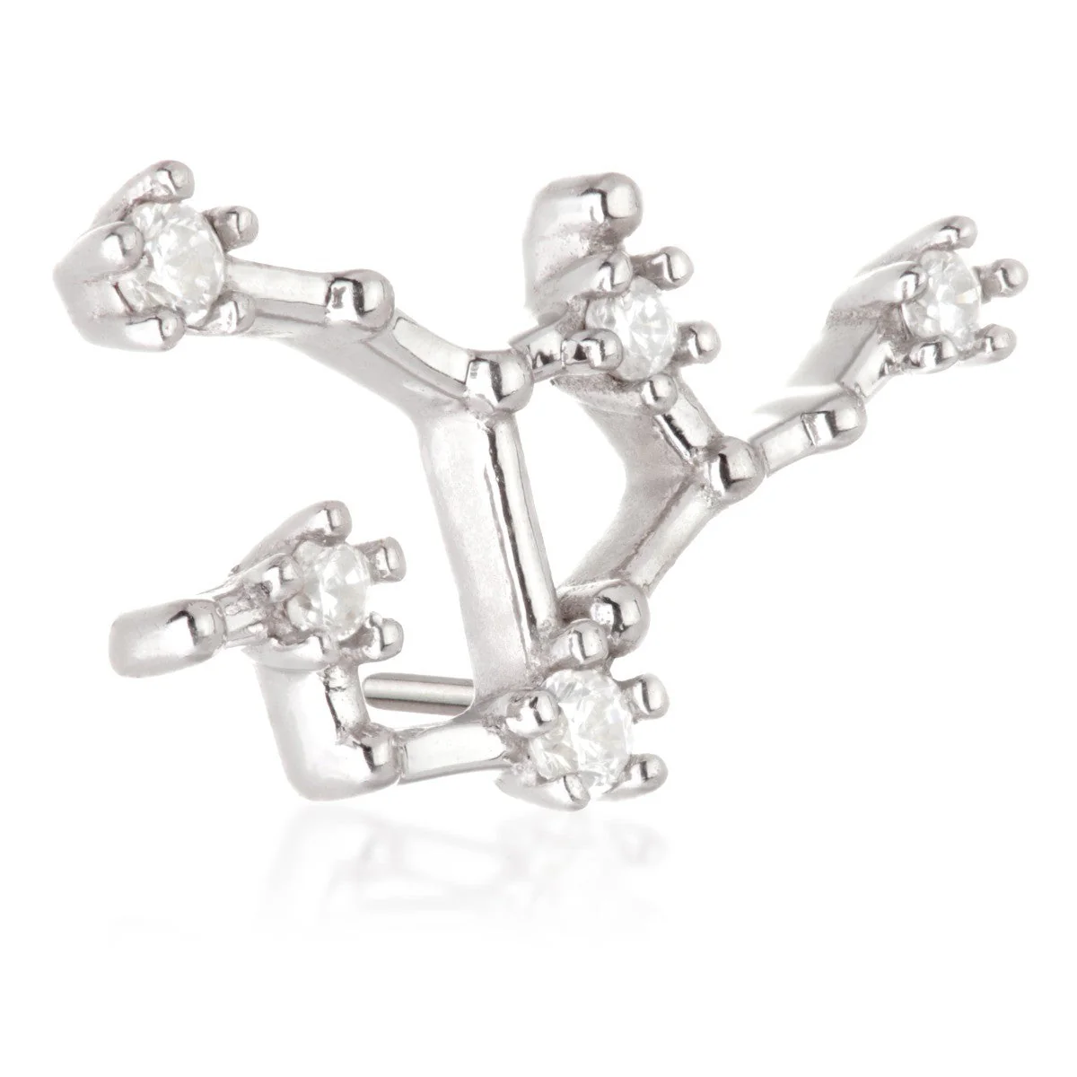Virgo Threadless Jewelled Zodiac Constellation Pin Attachment - Image 2