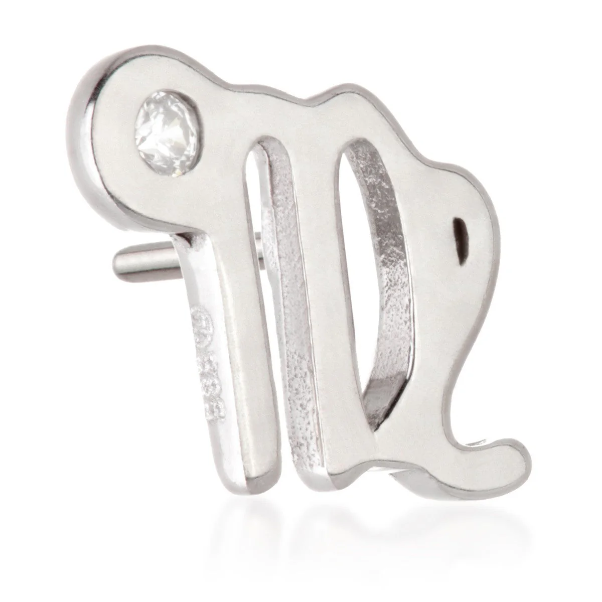 Virgo Threadless Jewelled Zodiac Pin Attachment - Image 2