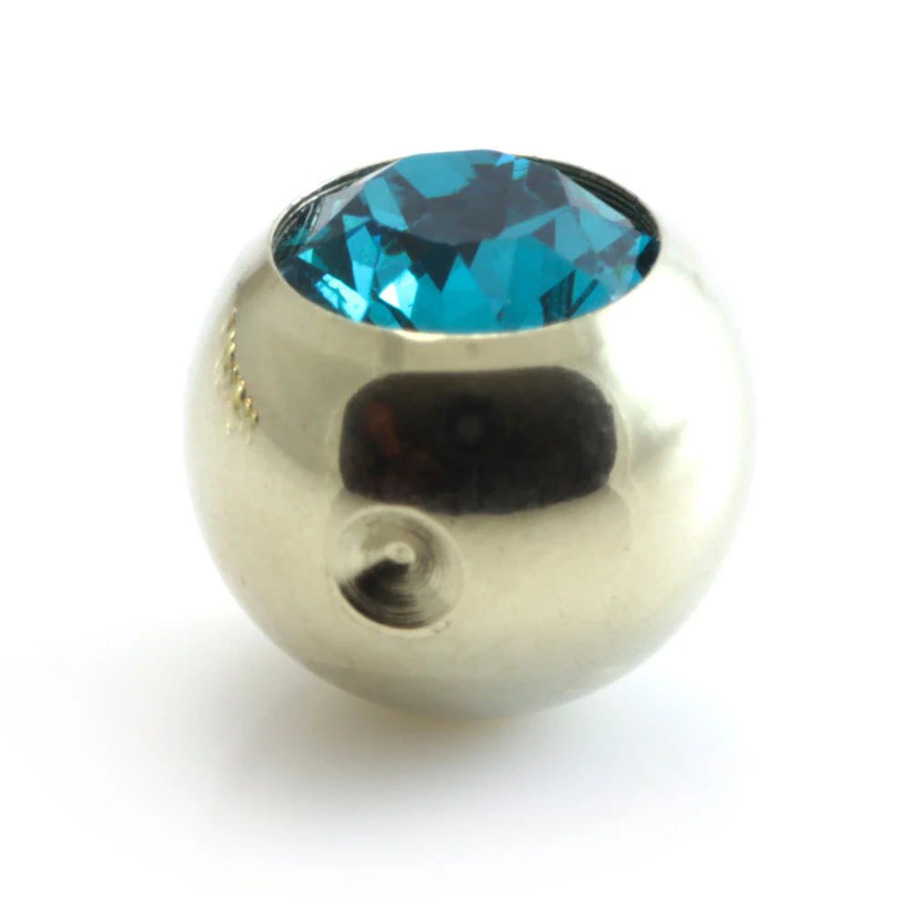 Zircon Gold Steel Clip In Gem Ball - Image 10