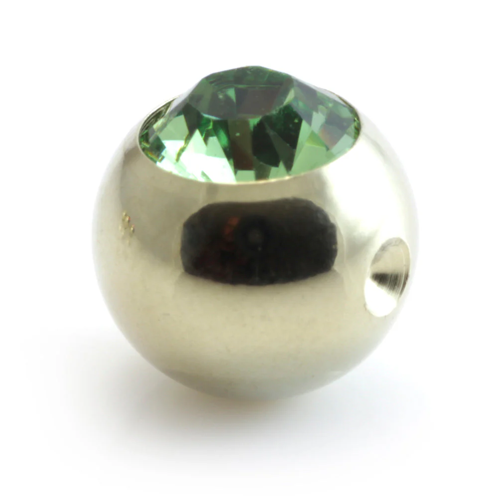 Zircon Gold Steel Clip In Gem Ball - Image 4