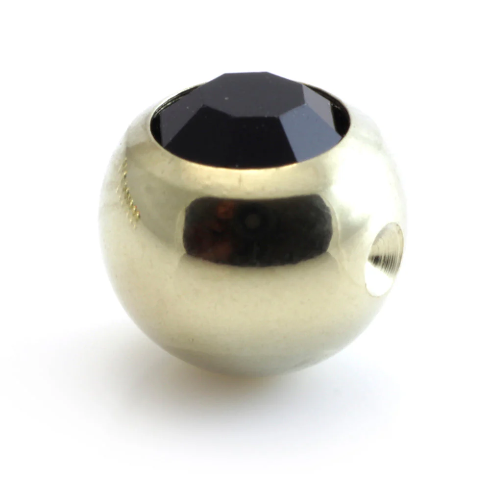 Zircon Gold Steel Clip In Gem Ball - Image 7