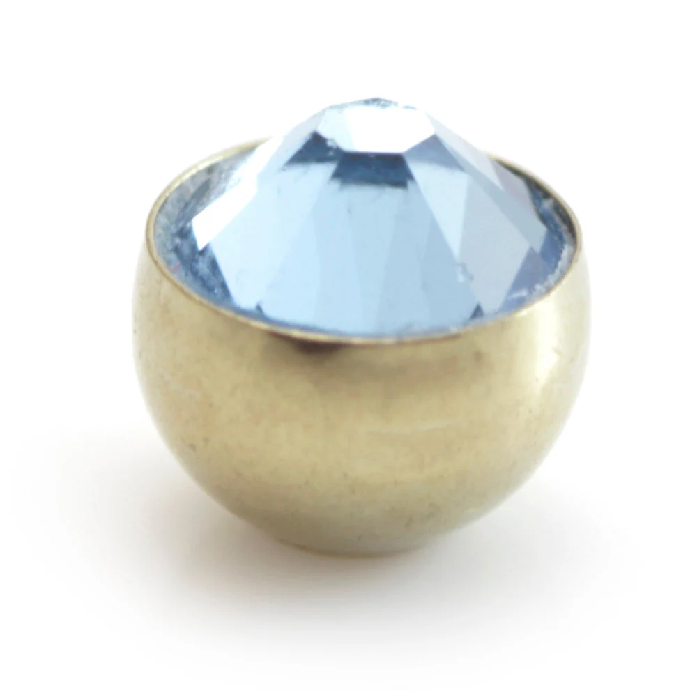 Zircon Gold Steel Micro Gem Ball - Image 9