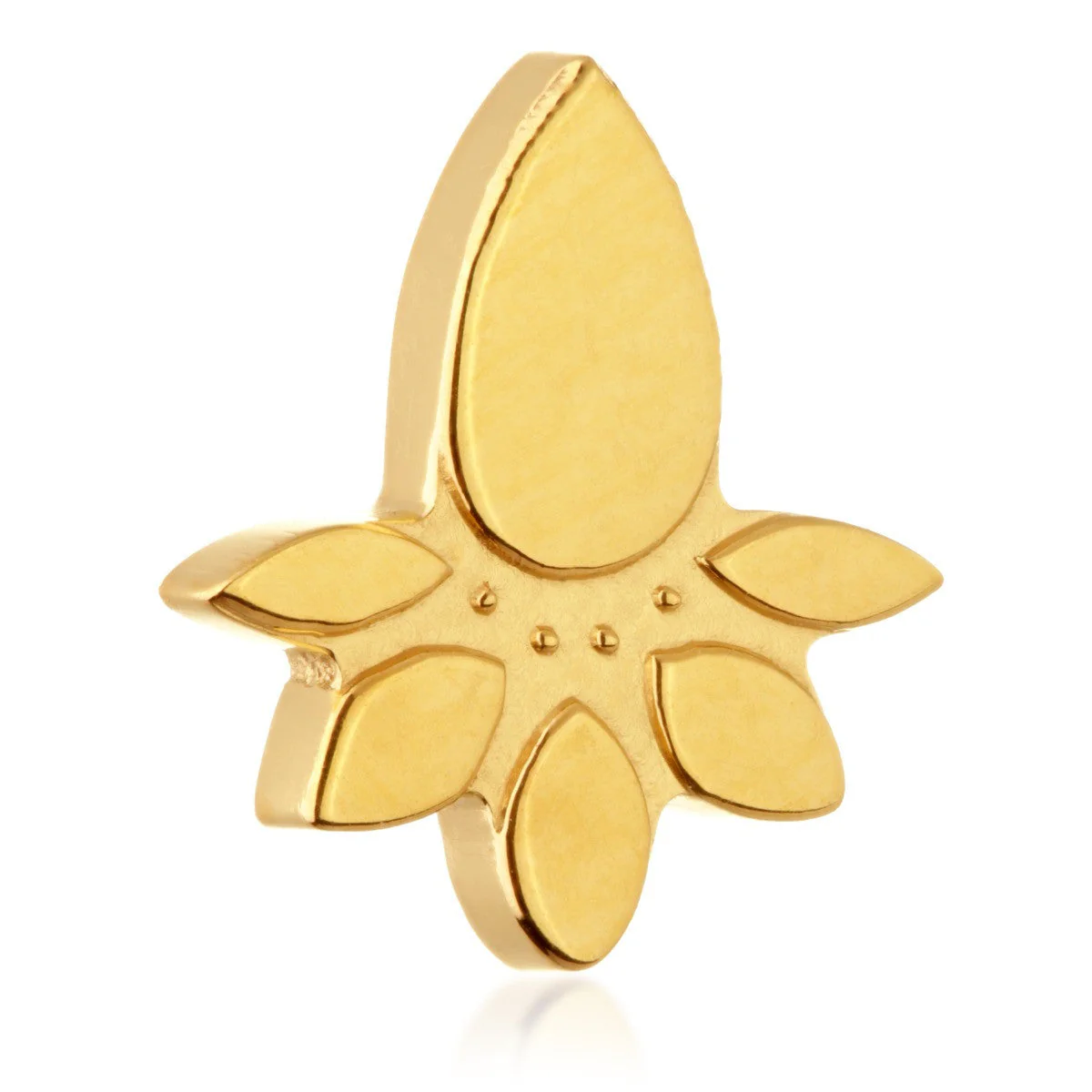 Zircon Gold Ti Internal Pear with Marquise Crescent Attachment