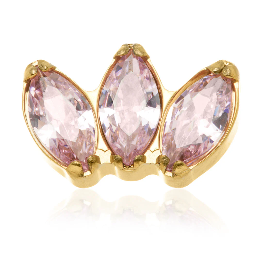 Zircon Gold Ti Internal Triple Gem Marquise Attachment - Image 2