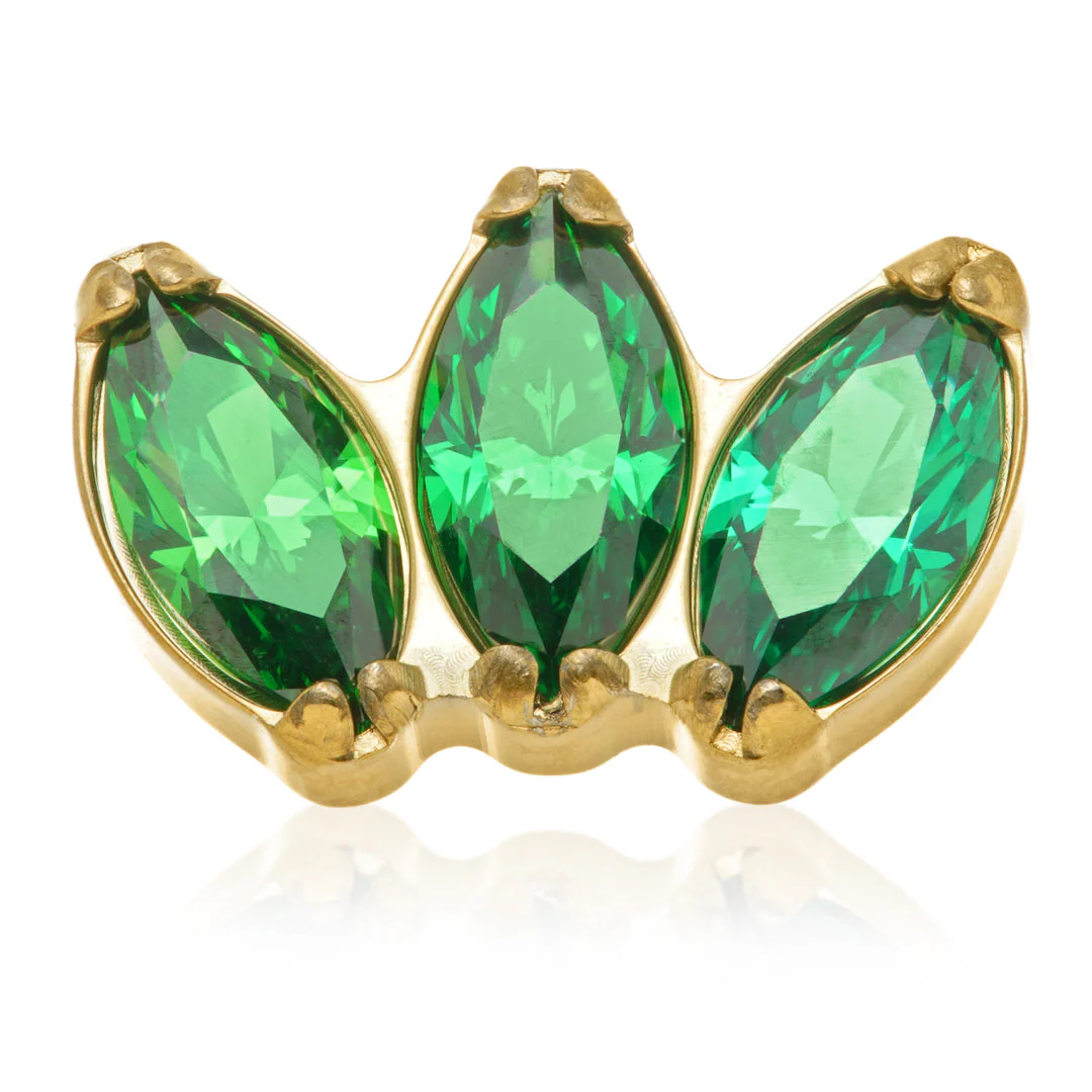 Zircon Gold Ti Internal Triple Gem Marquise Attachment - Image 3