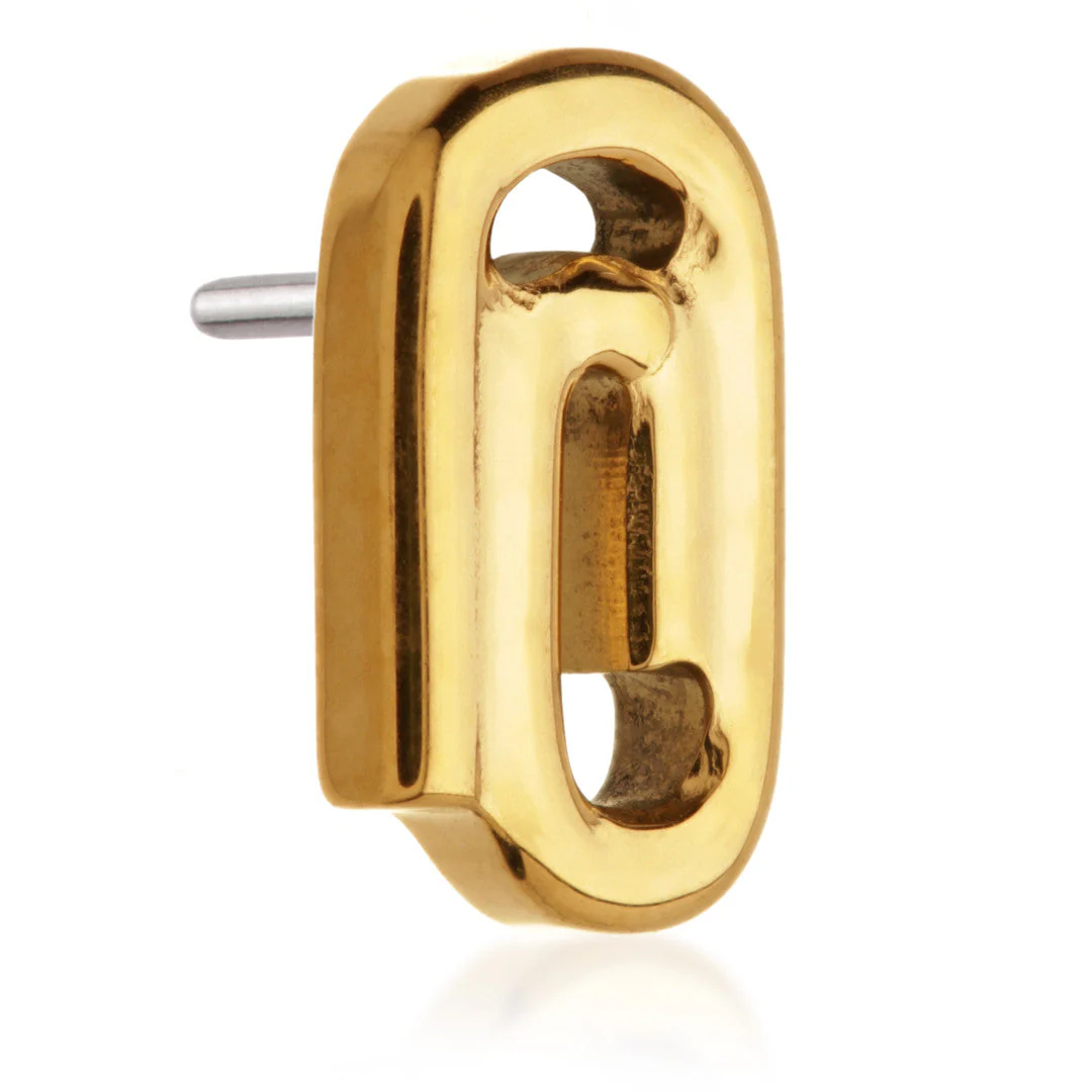 Zircon Gold Ti Threadless Paperclip Attachment