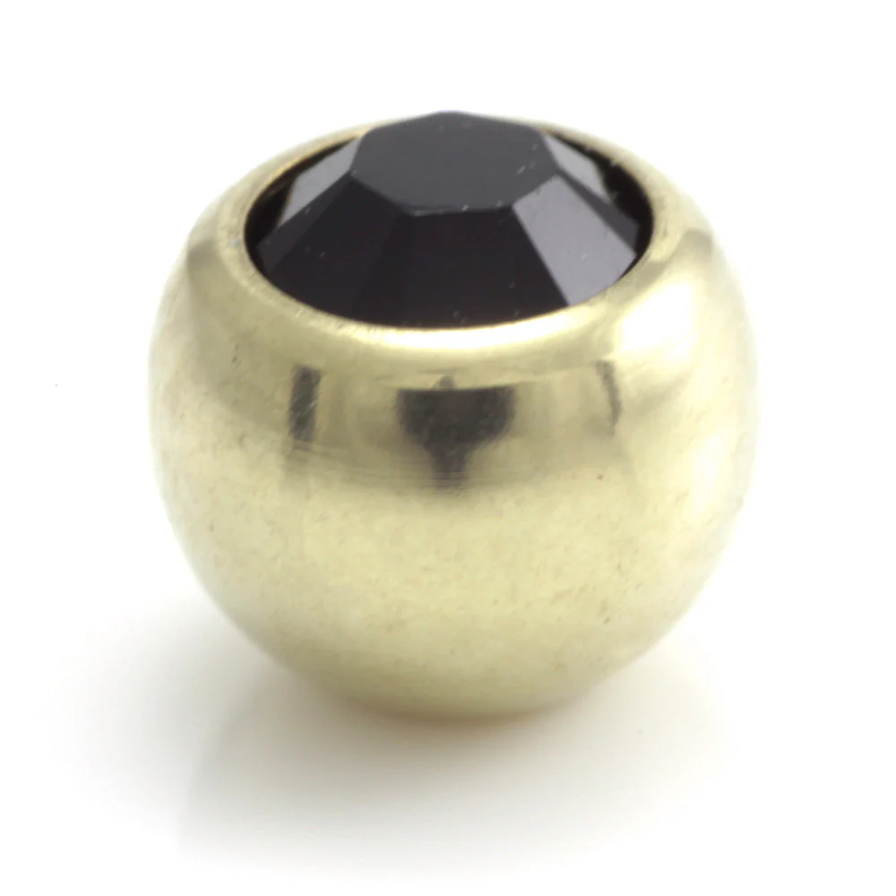 Zircon PVD Gold Ti Gem Ball - Image 10