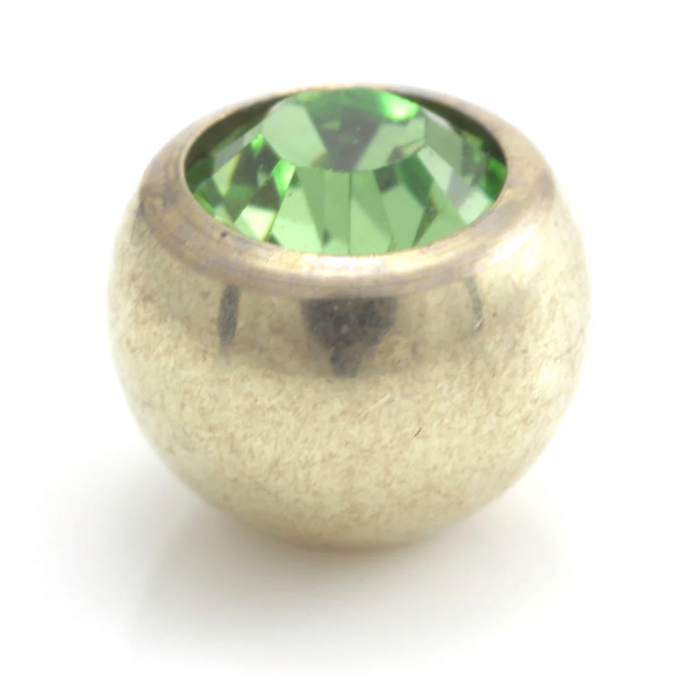 Zircon PVD Gold Ti Gem Ball - Image 6