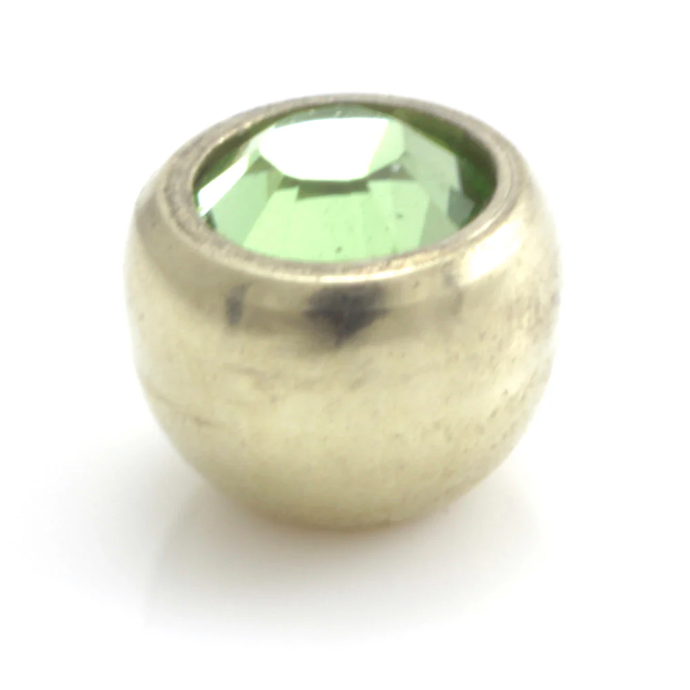 Zircon PVD Gold Ti Micro Gem Ball - Image 4
