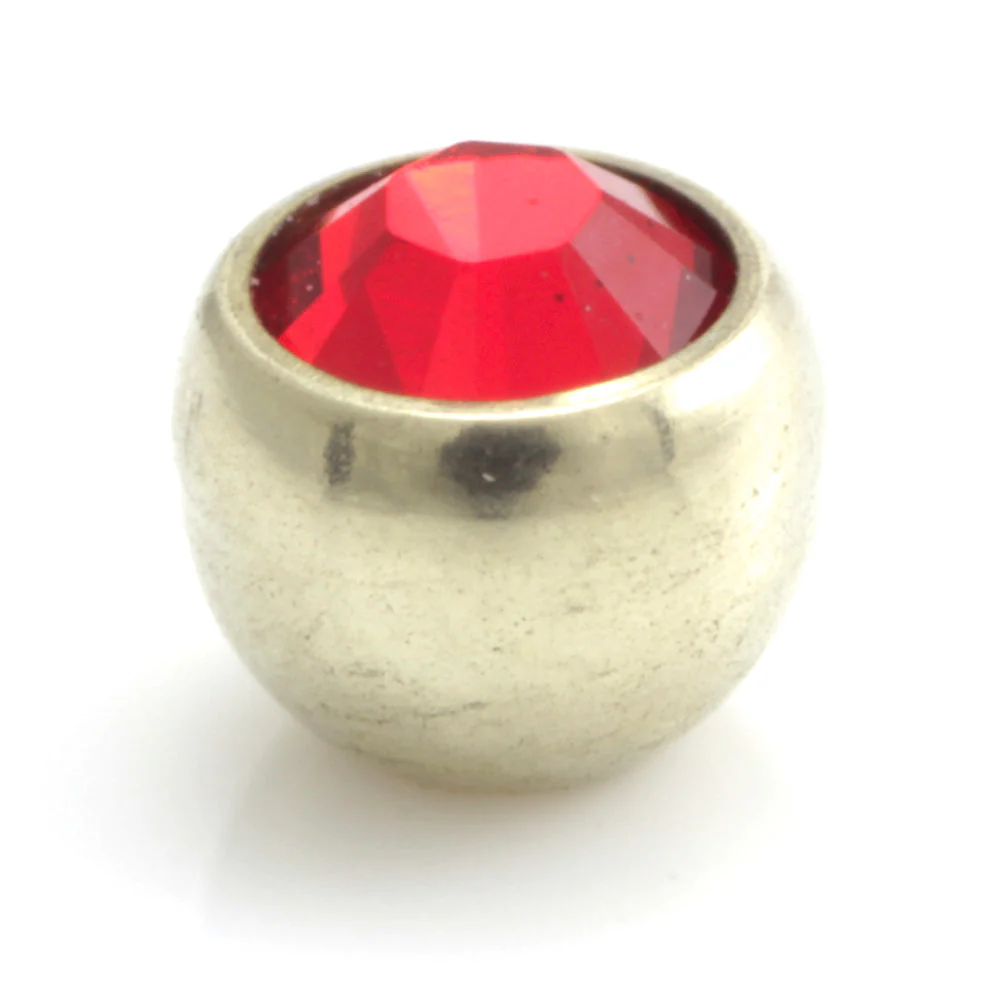 Zircon PVD Gold Ti Micro Gem Ball - Image 5