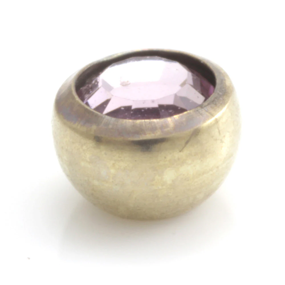 Zircon PVD Gold Ti Micro Gem Ball - Image 7