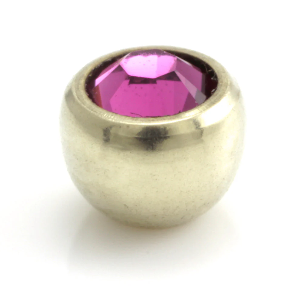 Zircon PVD Gold Ti Micro Gem Ball - Image 9