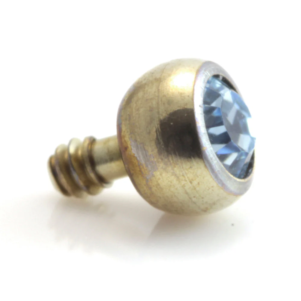 Zircon PVD Gold Ti Micro Internal Gem Ball - Image 7